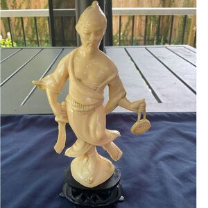 Vintage Chinese Warrior Wise Man Figurine